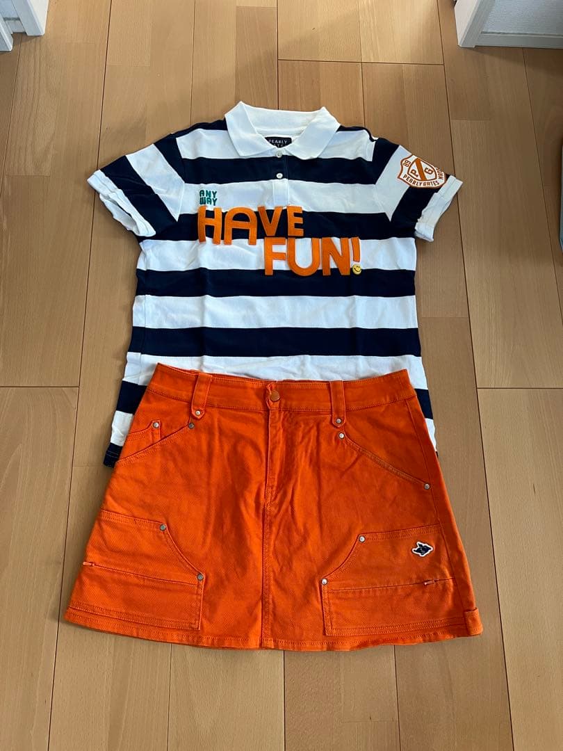 パーリーゲイツ　セットアップ　ポロシャツ　スカート　2サイズ