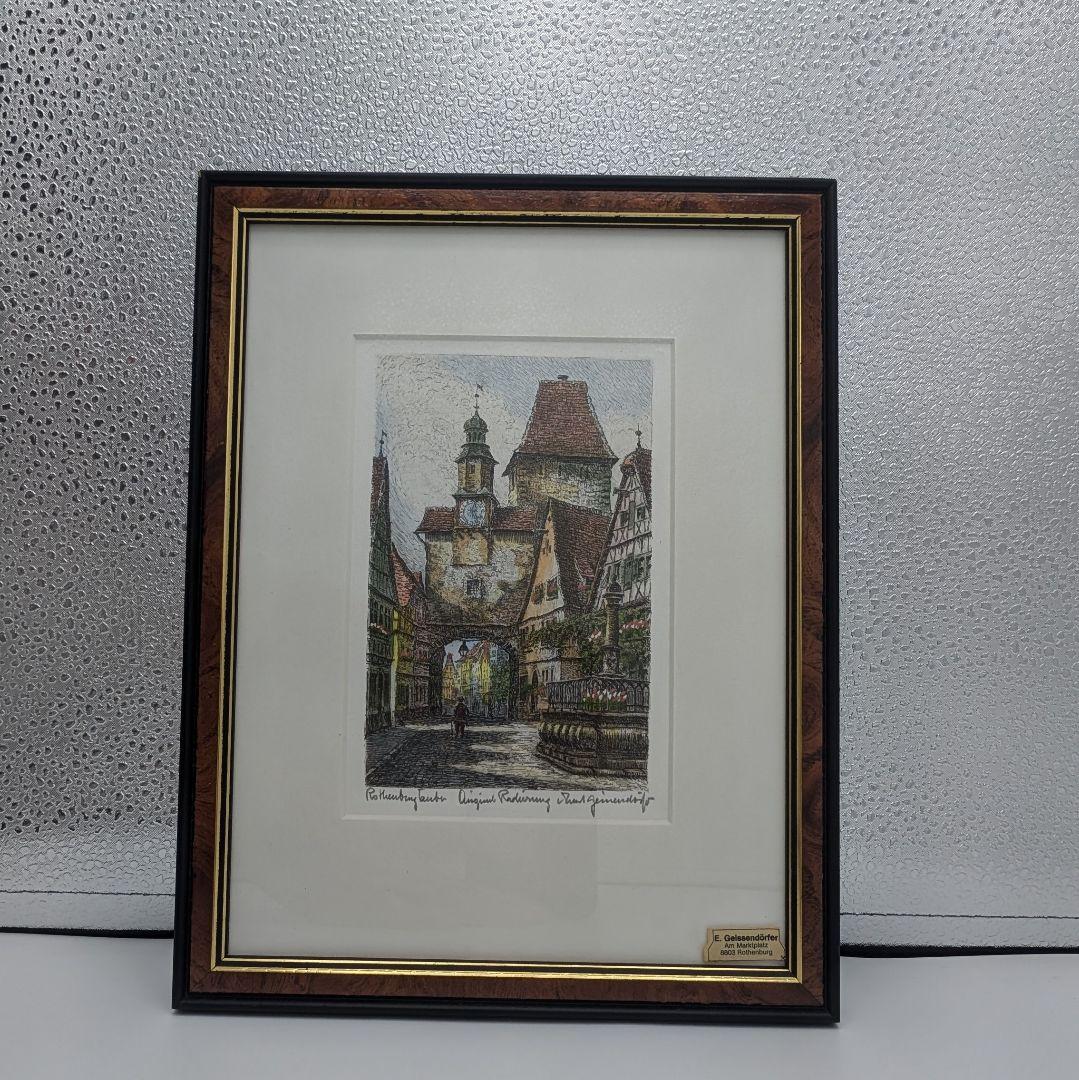 ドイツの E. Geissendorfer作 ローテンブルク 時計塔