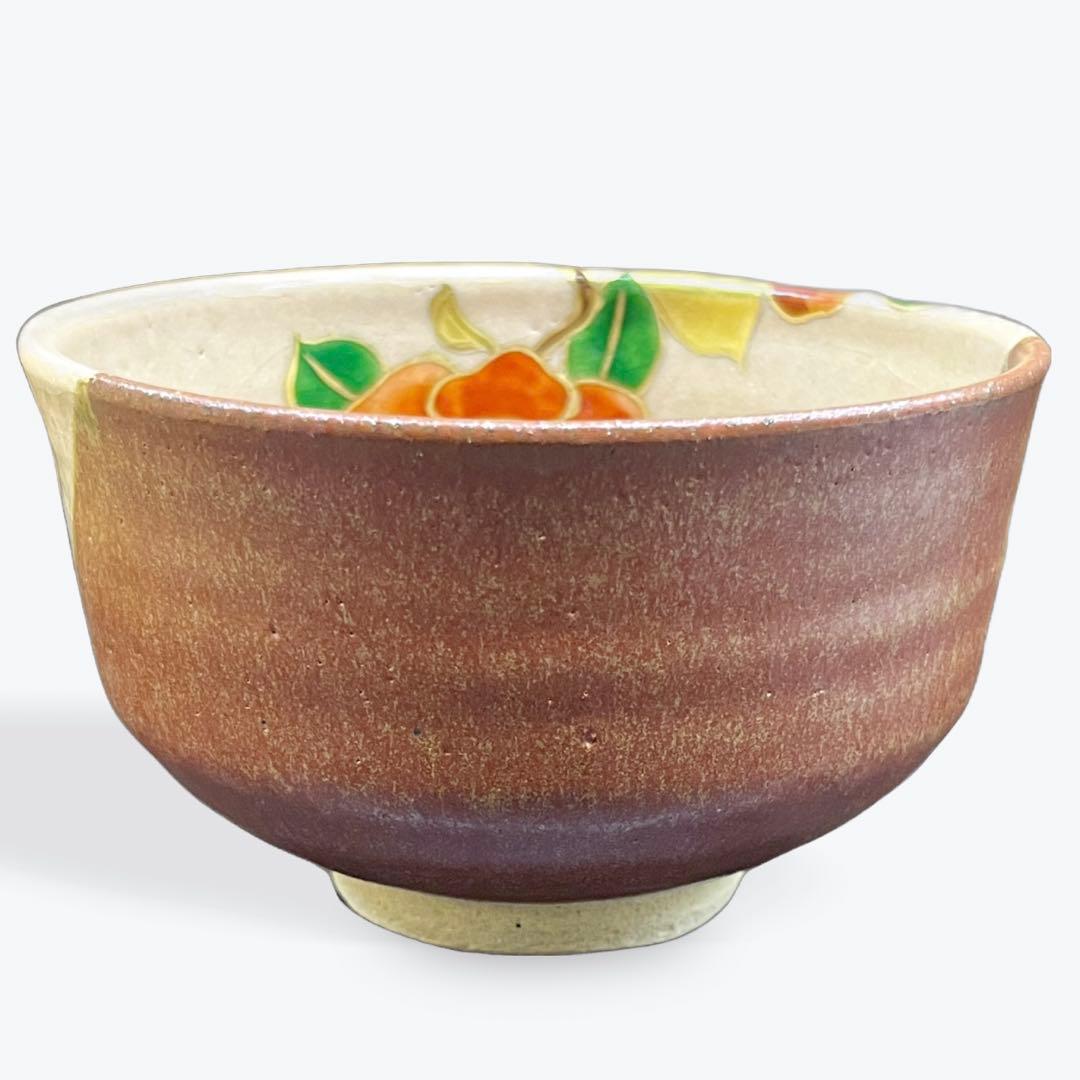 茶碗　「椿の絵」　抹茶茶碗　茶道具
