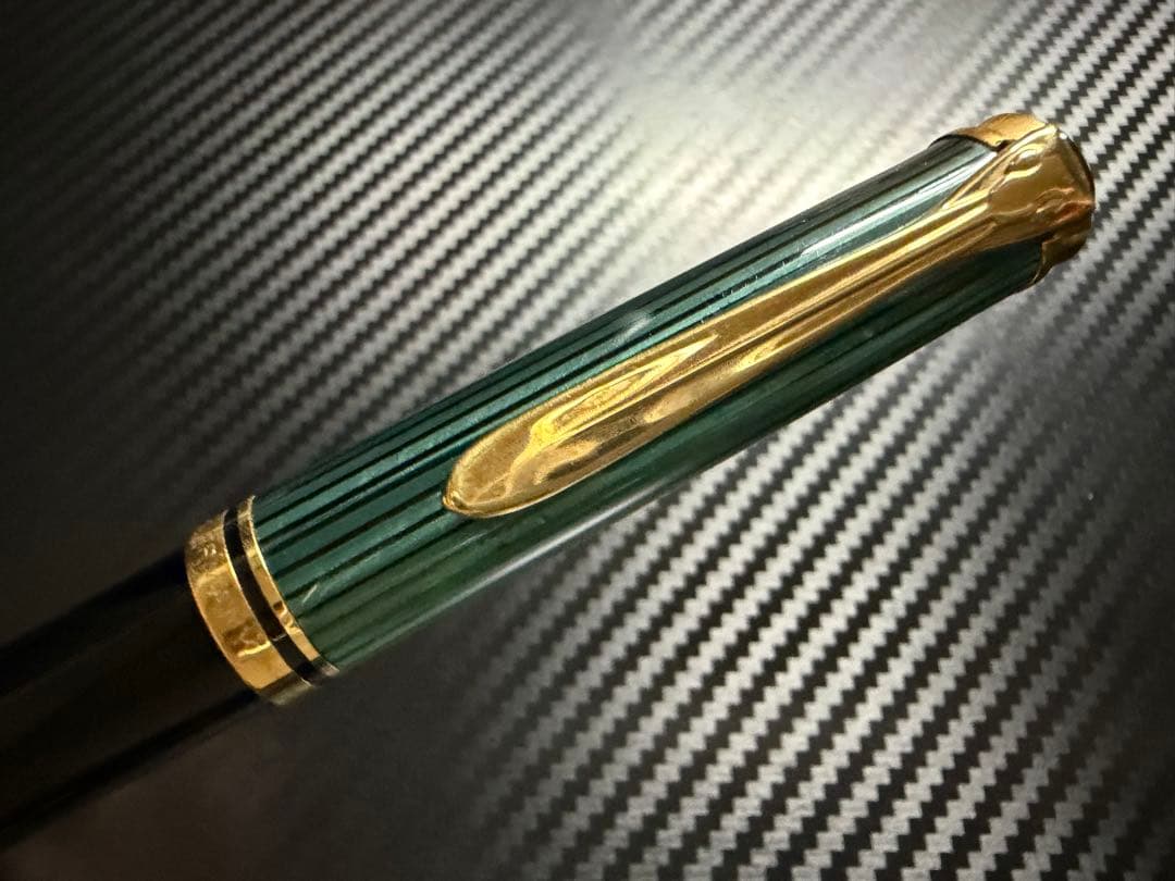 極美品 初期型 ペリカン スーベレーン D400 緑縞 ペンシル 0.5mm