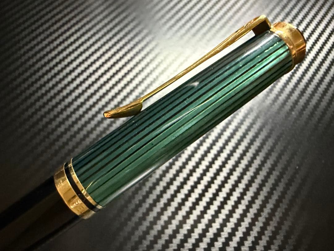 極美品 初期型 ペリカン スーベレーン D400 緑縞 ペンシル 0.5mm