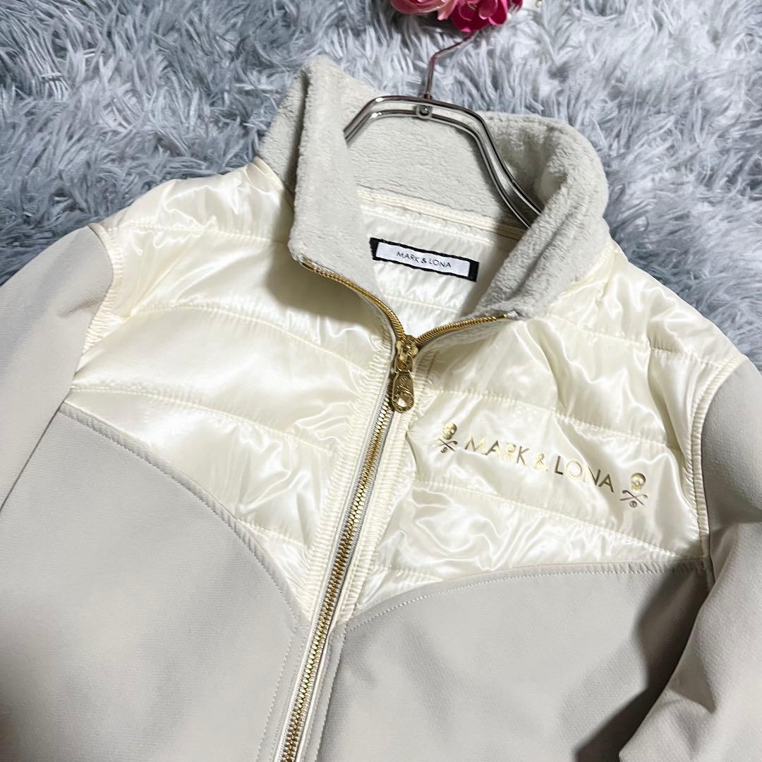 MARK&LONA 中綿フリースジャケット　ナイロン　切替　ブルゾン　38