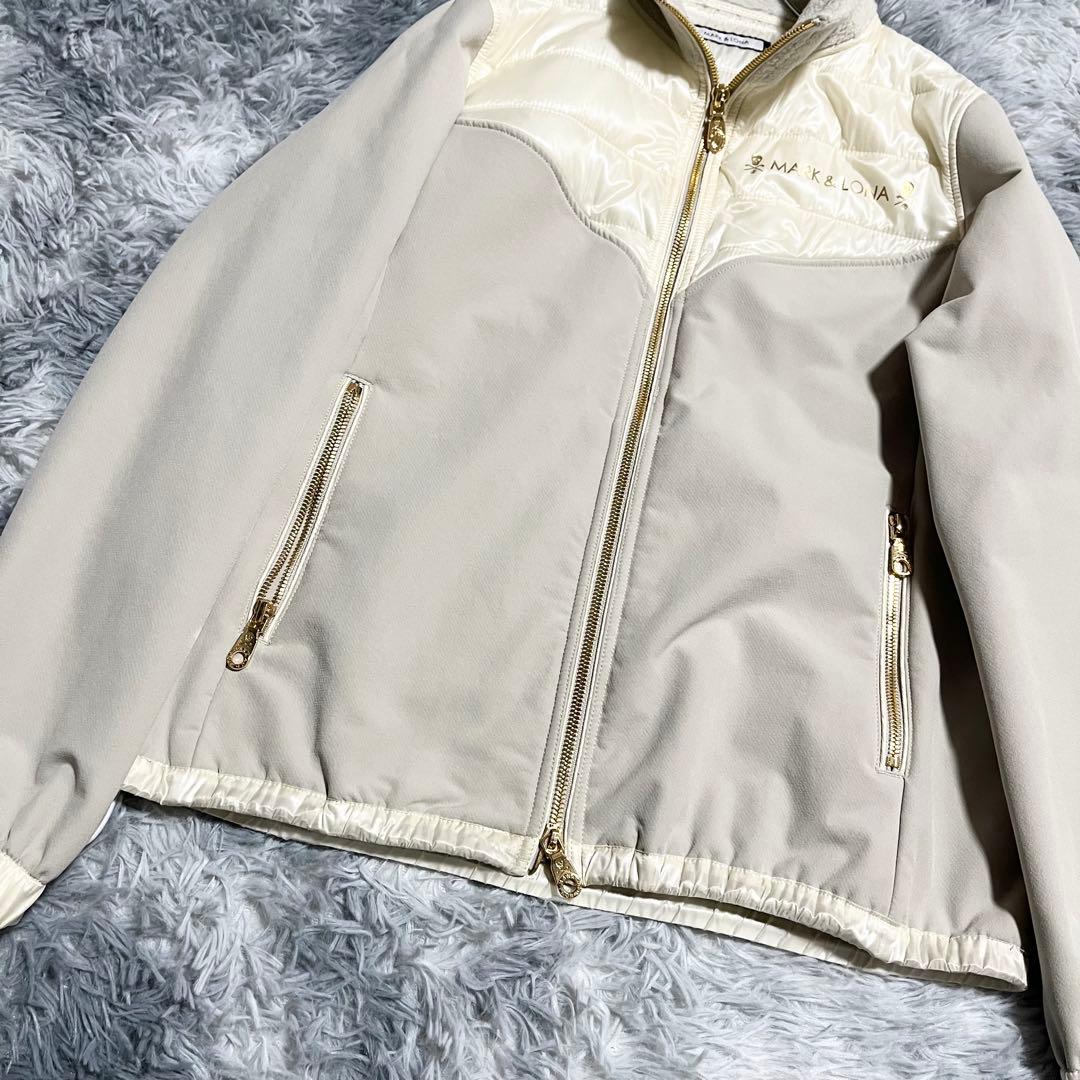 MARK&LONA 中綿フリースジャケット　ナイロン　切替　ブルゾン　38