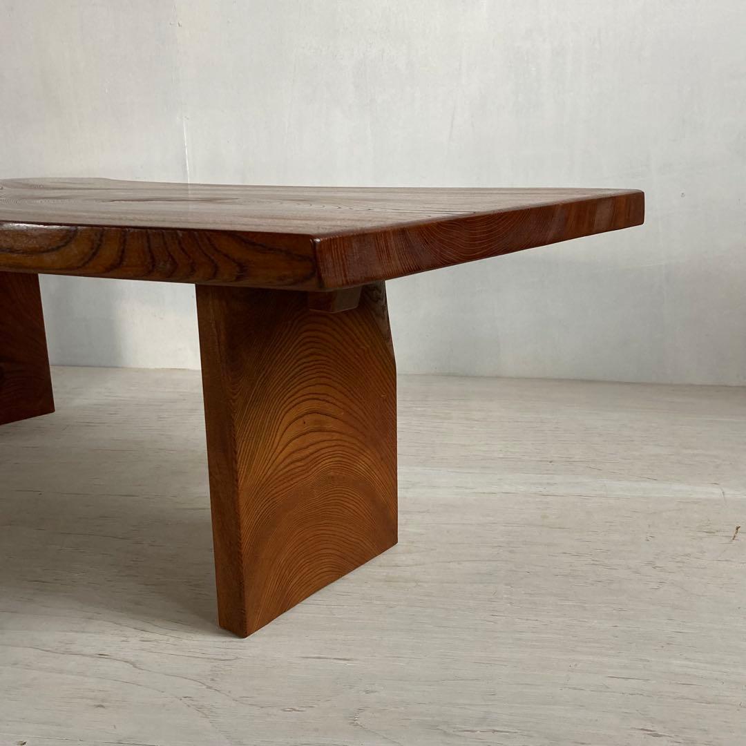 古い木製 テーブル けやき 欅 一枚板 耳付き