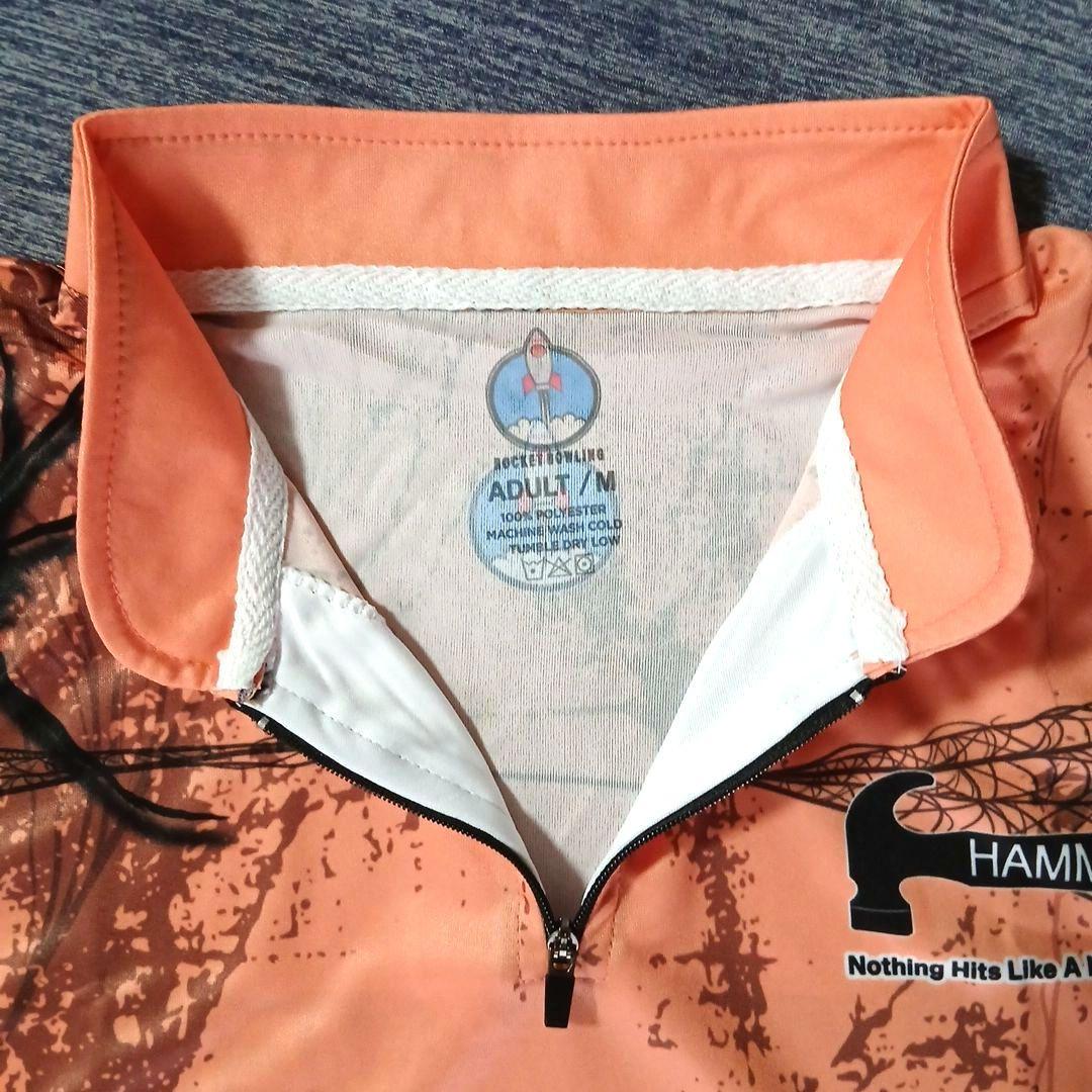 ✨新品✨ボウリングウェア　ブラックウィドー　オレンジ　サイズL　ハンマー