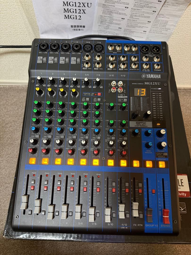 美品! YAMAHA MG12XU 箱付き ミキサーミキシングコンソール