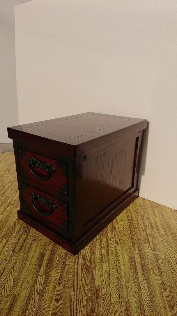 激安、送料無料❗欅(けやき)2段チェスト(黒色)民芸ダンス、唐木家具、高級家具