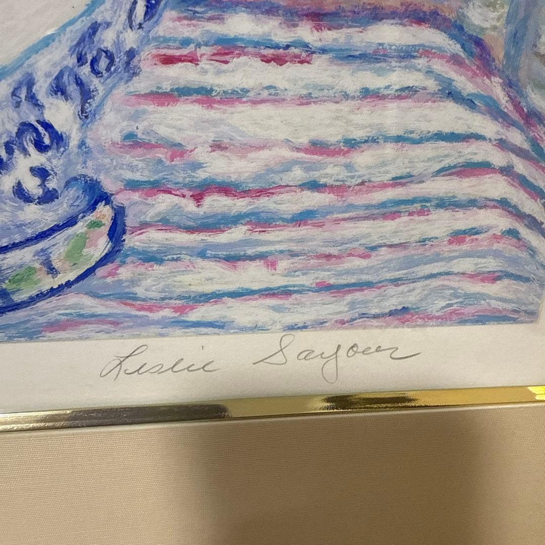 レスリー・セイヤー 「サウサリート」直筆サイン シルクスクリーン