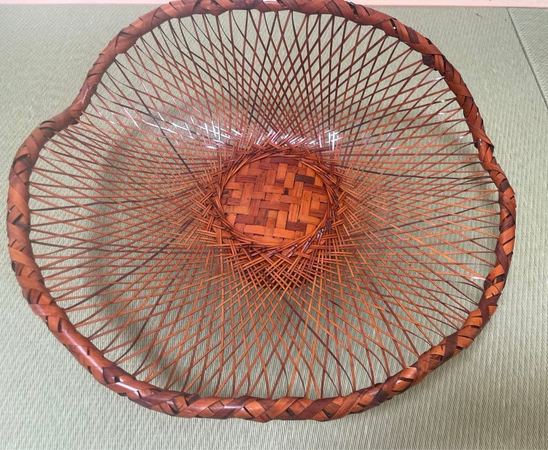 盛り籠　竹籠　煎茶道道具　床飾　盛り物