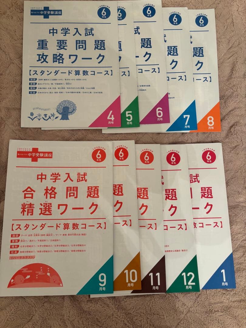 小６進研ゼミ中学受験講座　まとめ売り