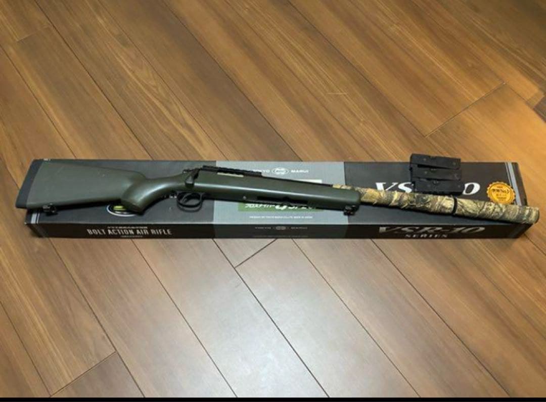 東京マルイVSR-10 Gspec O.D.カラーマガジンスリング　スコープ付き