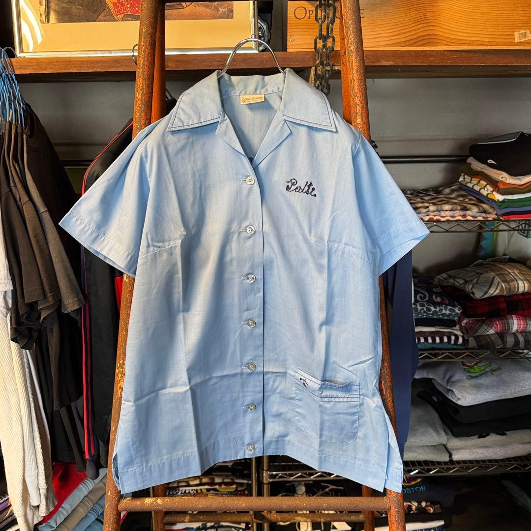 70s ビンテージの半シャツ King Louie キングルイ ボーリングシャツ