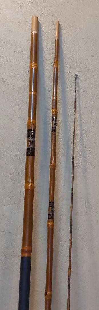 d421019石鯛竿5.2二本仕舞2.0ｍ 総巻き総塗三本継