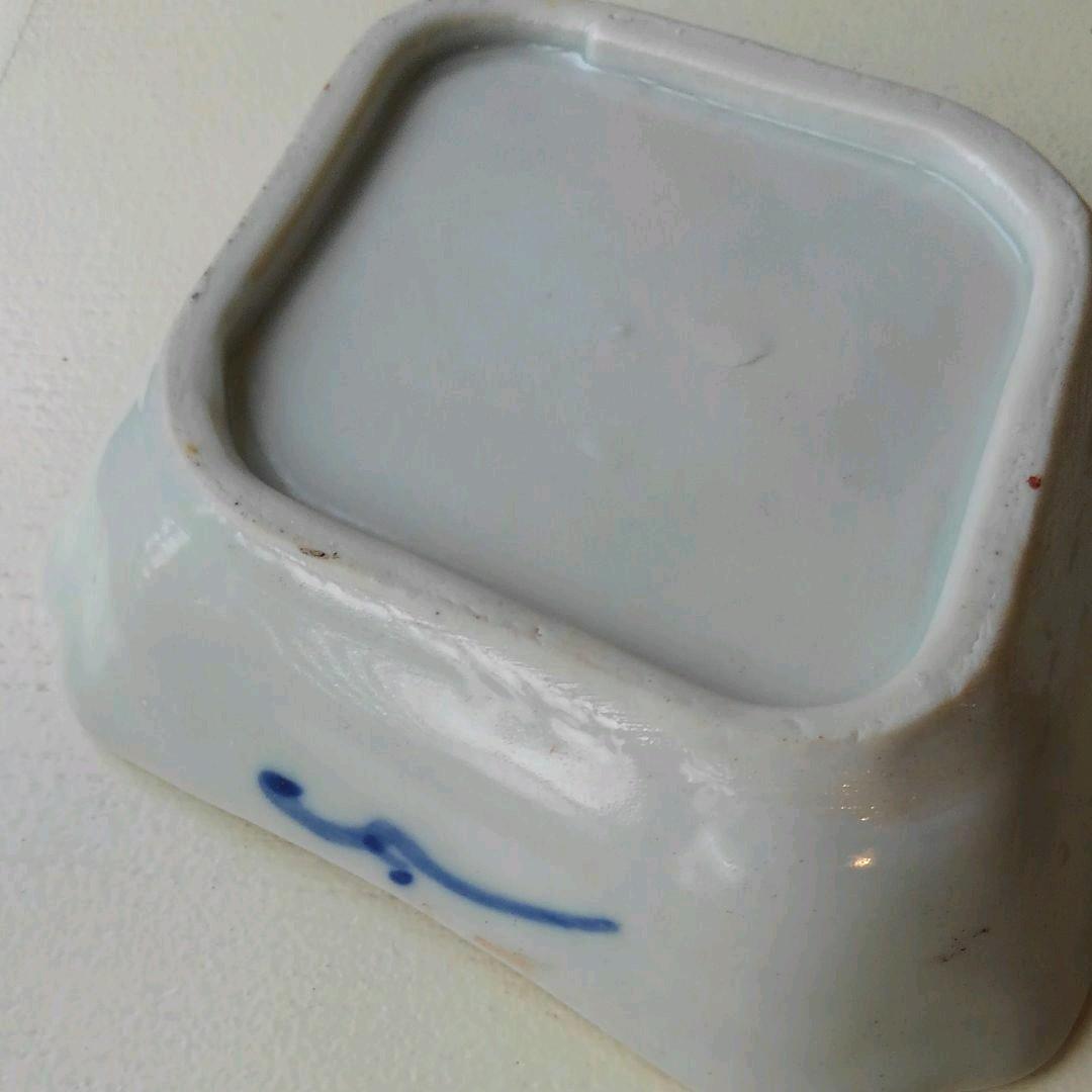 花鳥文角皿　６枚セット