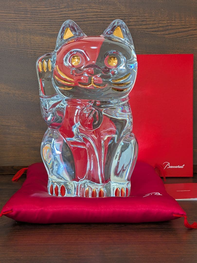 バカラ 特大Lサイズ招き猫 クリスタル Baccarat