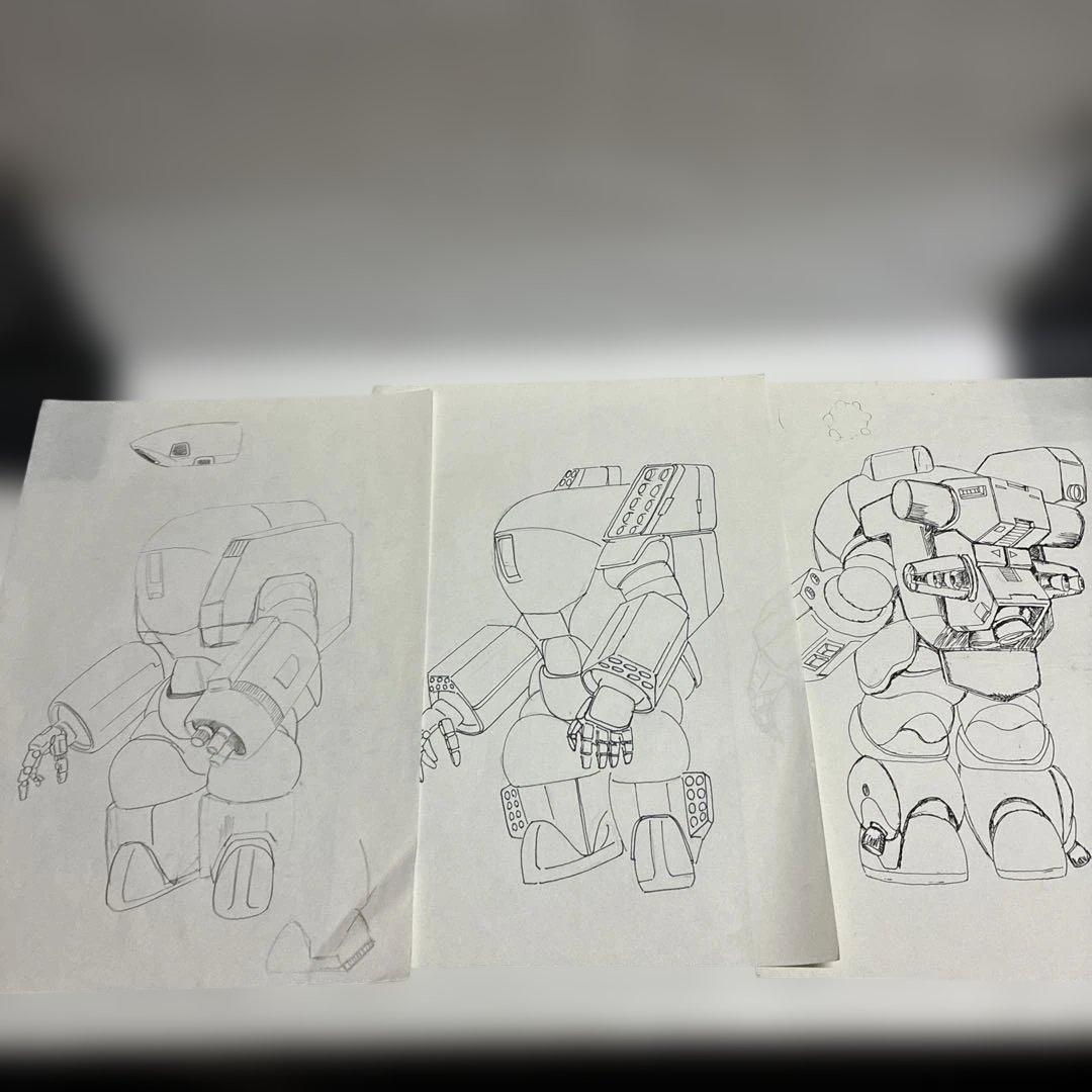 【設定資料・一部手描き】特装機兵ドルバック　A4、B4、B5サイズの用紙