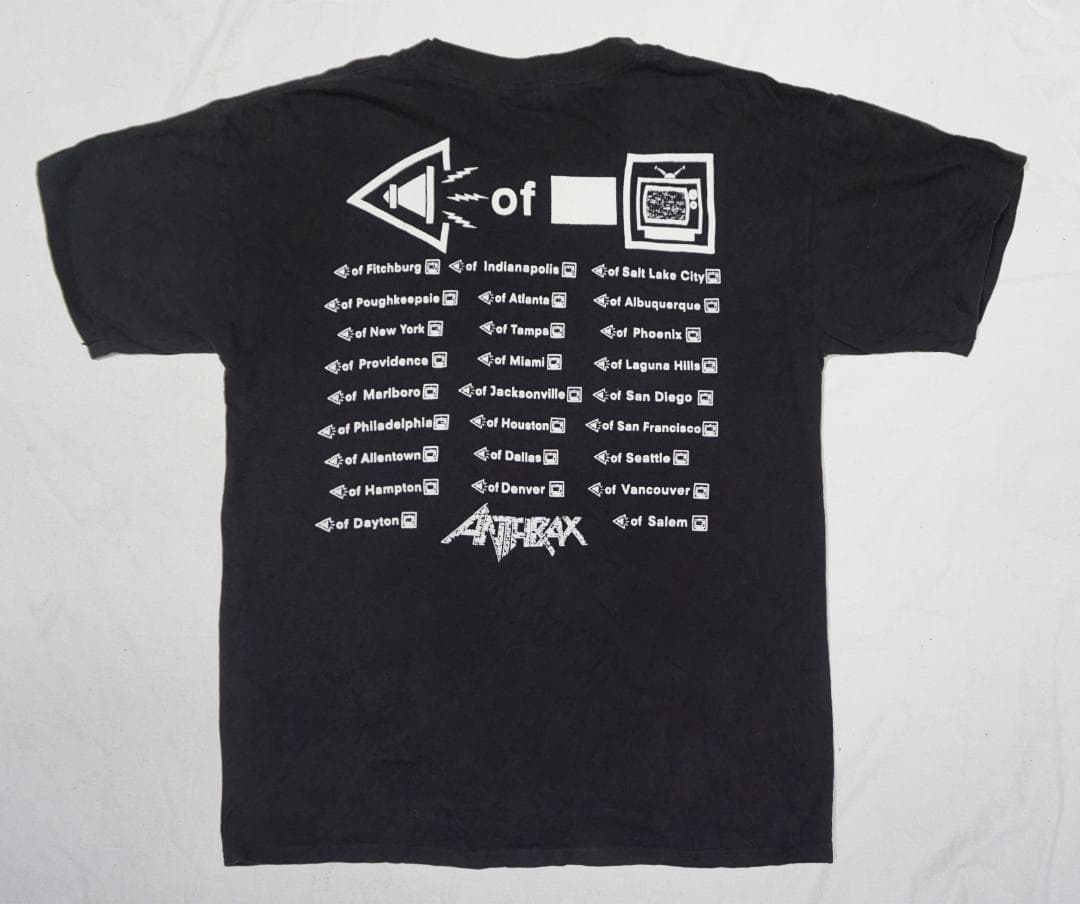 90's USA製 ANTHRAX Tシャツ ロック ビンテージ Slayer