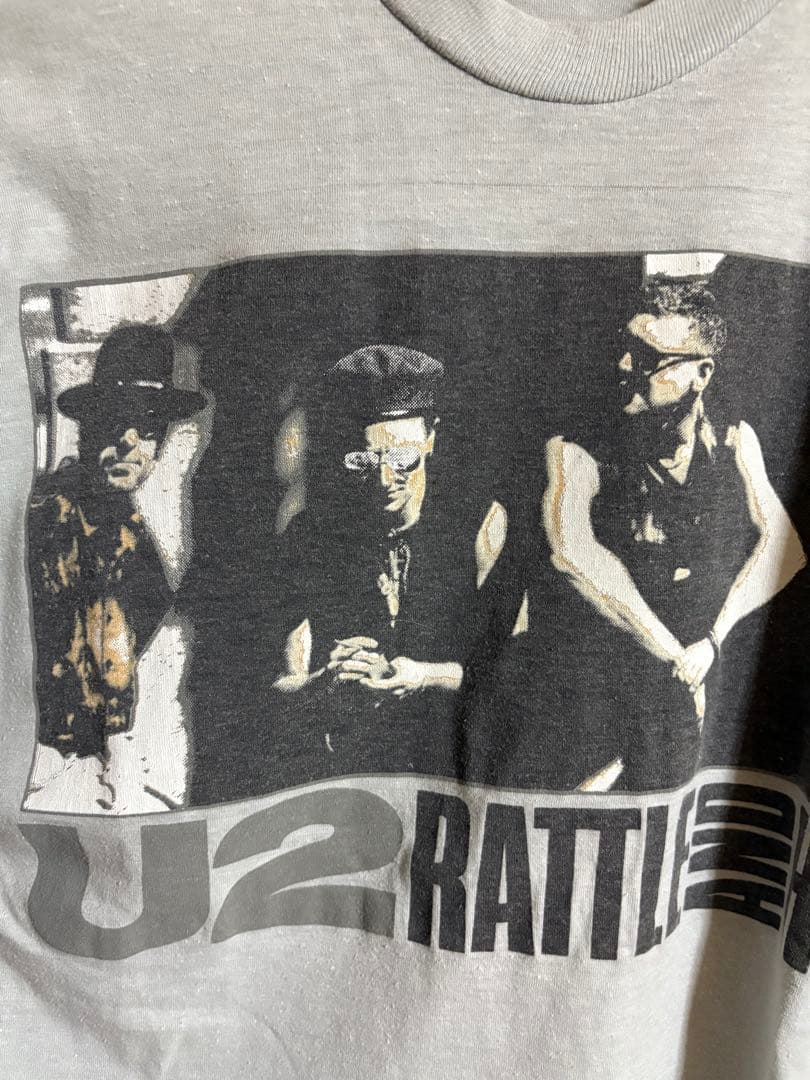 バンドT U2 Rattle and Hum Tシャツ グレー　80s