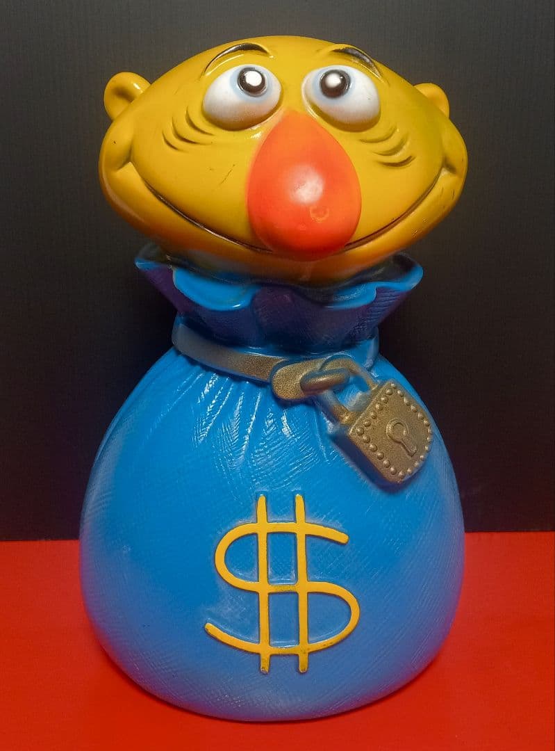 1971 ヴィンテージ プレイパル大きなマネーモンスターバンク貯金箱