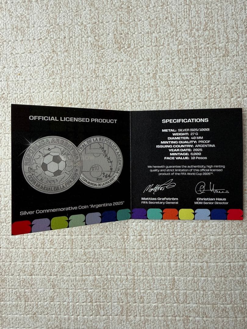 FIFAワールドカップ26 記念セット　銀貨3種セット