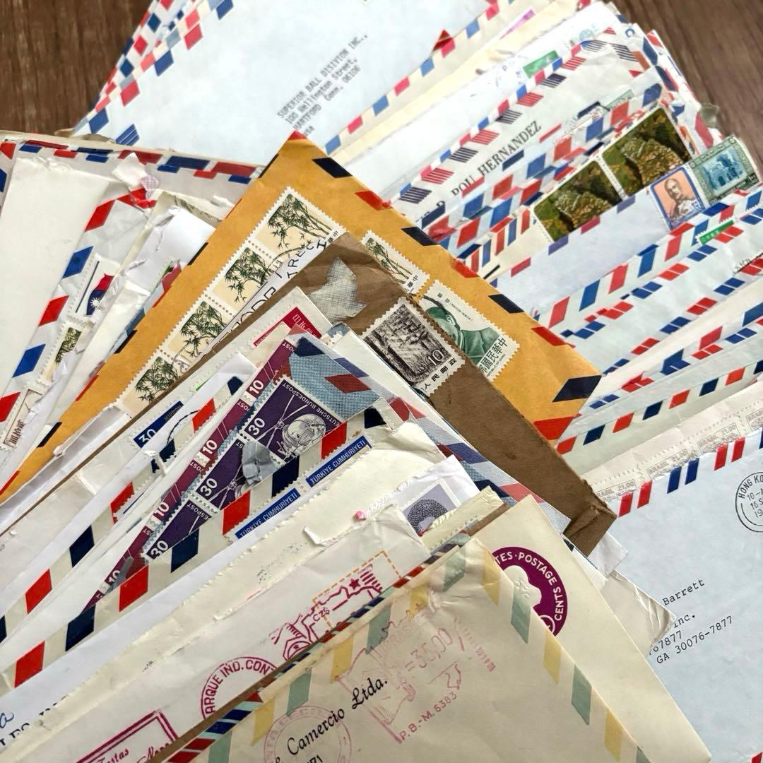 【紙もの 海外ビンテージ 使用済み封筒 約317枚 まとめ売り】