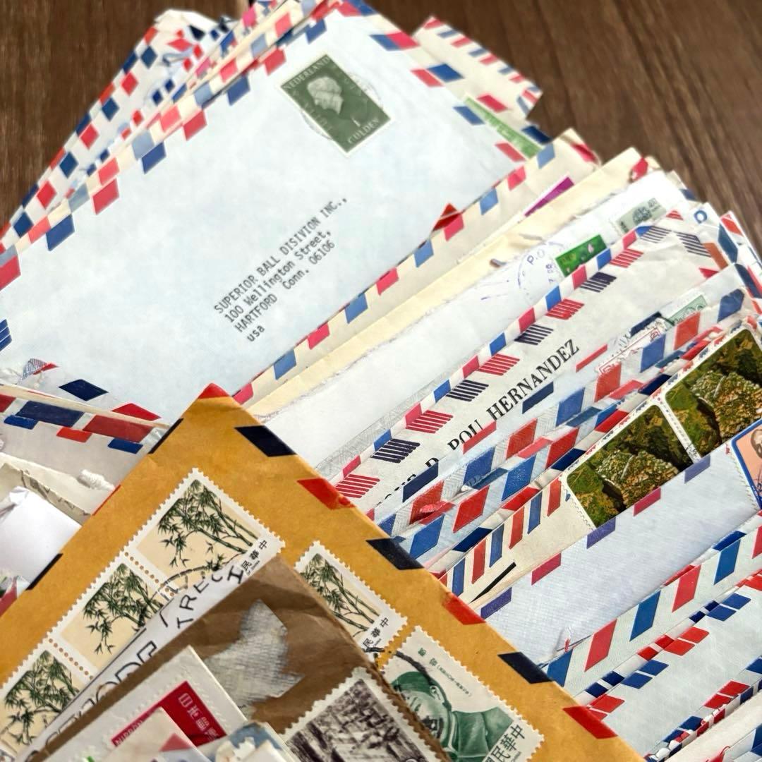 【紙もの 海外ビンテージ 使用済み封筒 約317枚 まとめ売り】