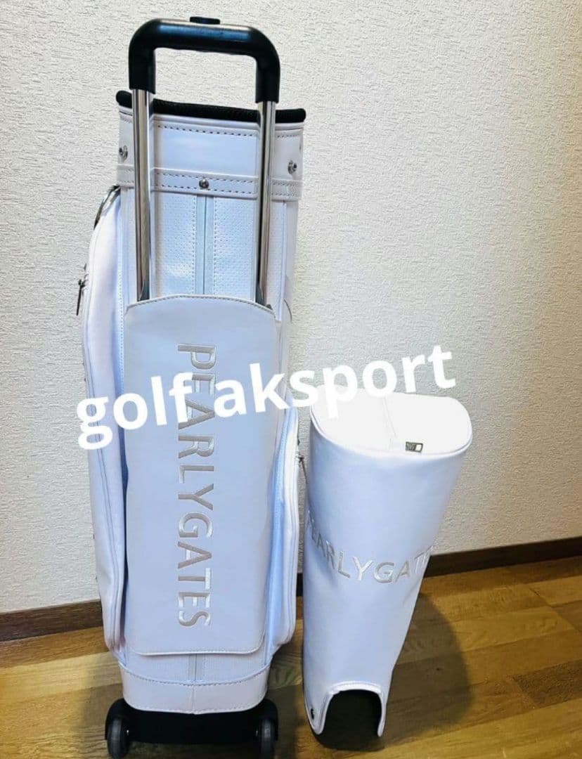 現品限●即発送対応●キャスター付き パーリゲーツキャディバッグ　ホワイト