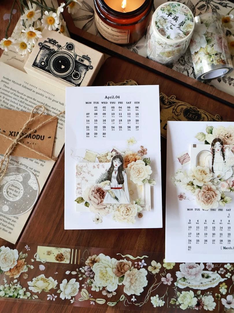 ⭐️SALE⭐️ 壹洱原创《半溪月》海外マスキングテープ　マステ 【2374】