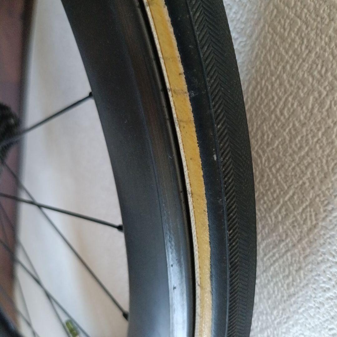 ノーブランドカーボンホイール　チューブラー/タイヤ付き/シマノ11s