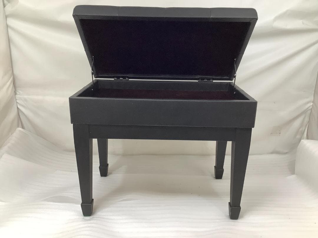 ※74707※ピアノ椅子（黒）★送料無料