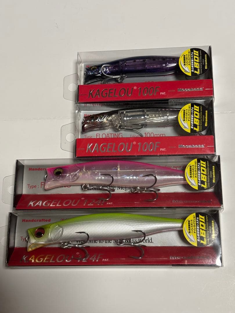 メガバス セット カゲロウ ナミノハナ ホットシャッド パープルネオンイワシ