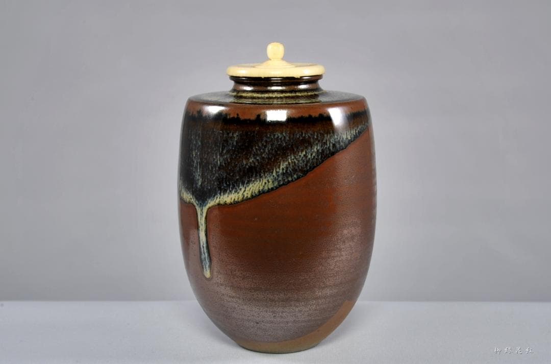 十二代 高取八山 高取茶入 共箱 茶道具