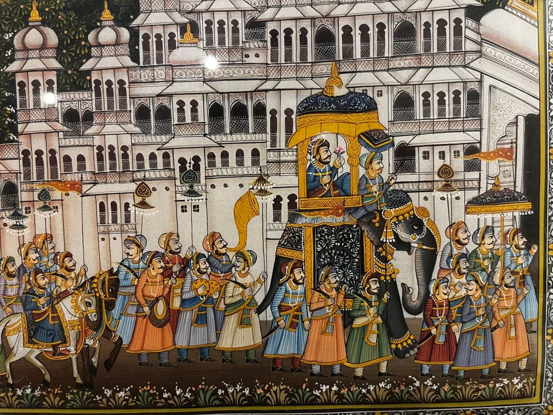 インドの伝統的な手描き絵画