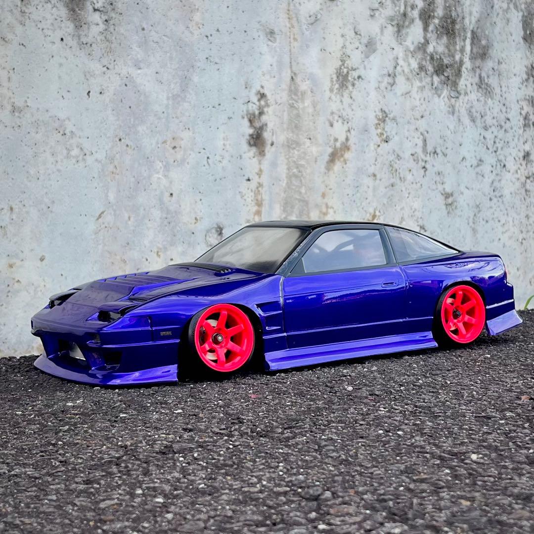 「D1ライツ練習機風」180SX 1/10 ラジコン ボディ ドリフト 完成品