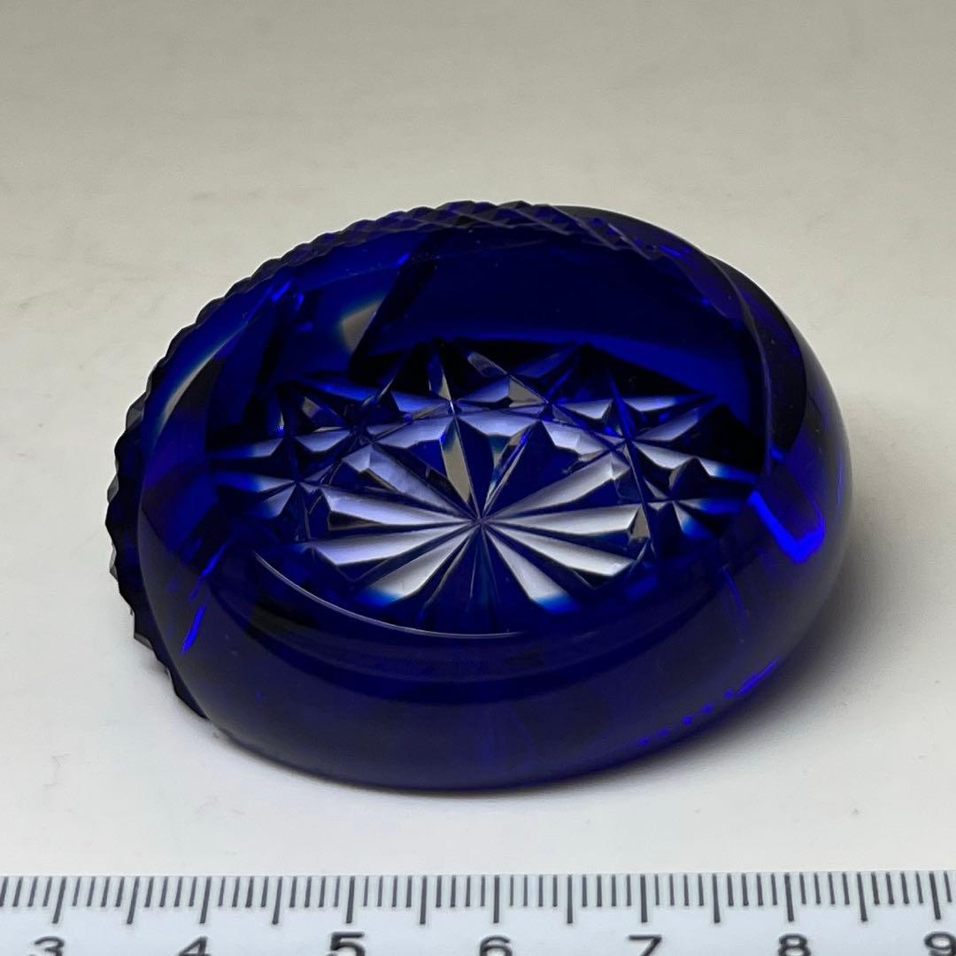 薩摩ガラス 工芸作 「薩摩の雫」 共箱 213g 東キ7-1130☆2F タニチ