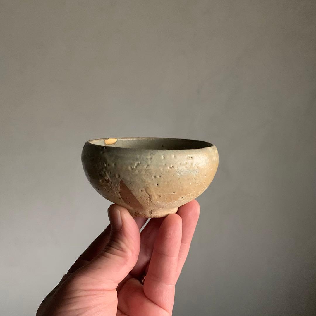 高麗青磁 白象嵌 盃 三島盃 14世紀頃 酒器 ぐい呑み 古美術 古道具