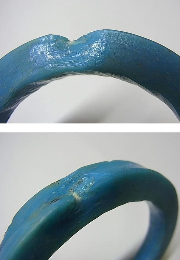 ★R1005★古代　青　ガラス　ブレスレット　ローマングラス　腕輪