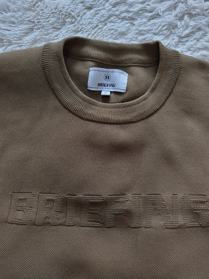BRIEFING レディースゴルフウェア　クルーネックニット　キャメル　Mサイズ
