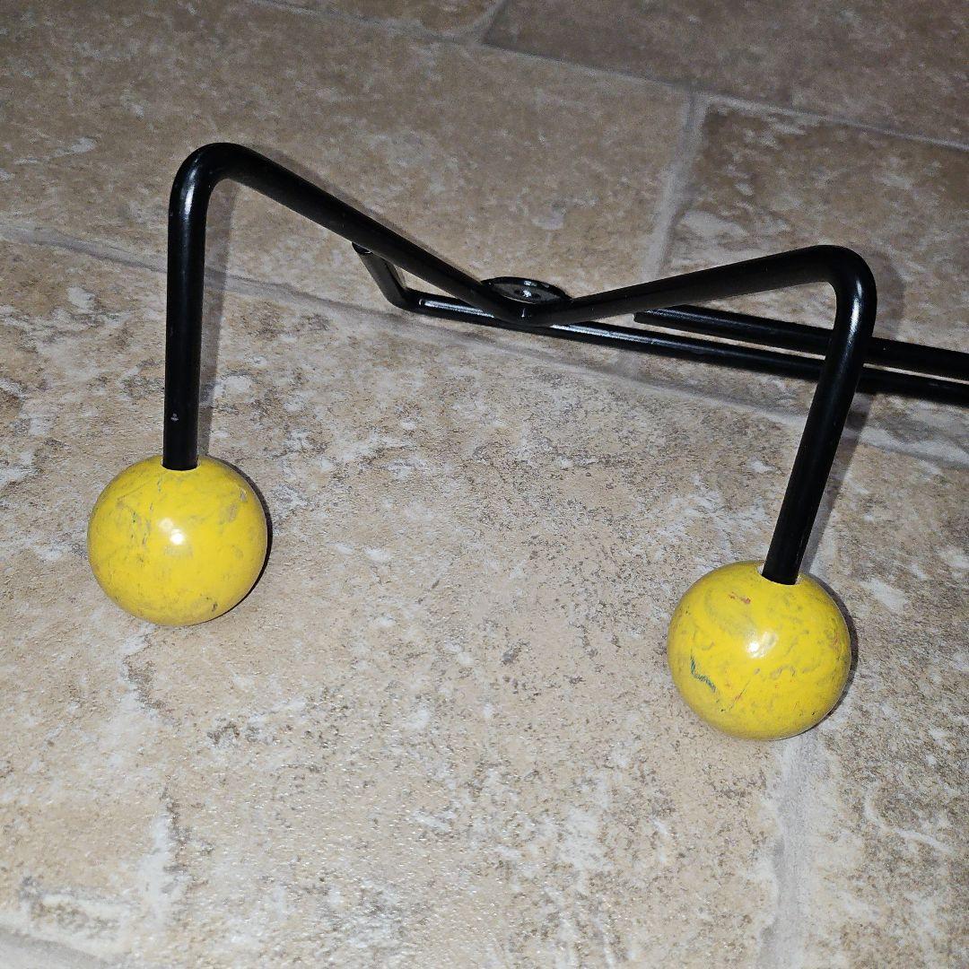 アンティーク モダン 1960S ヴィンテージ コートラック ウォールフック 黄