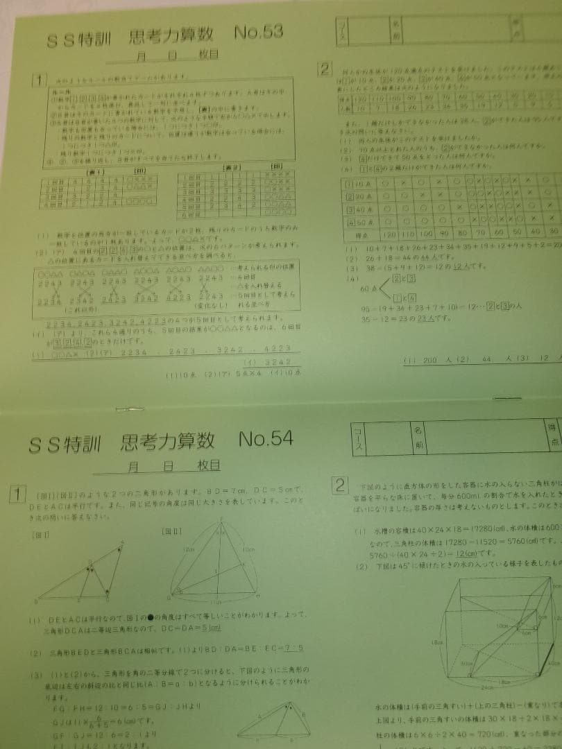 サピックス＊SS特訓＊６年算数＊思考力講座完全版／テキスト＋実力テスト＊２０２４