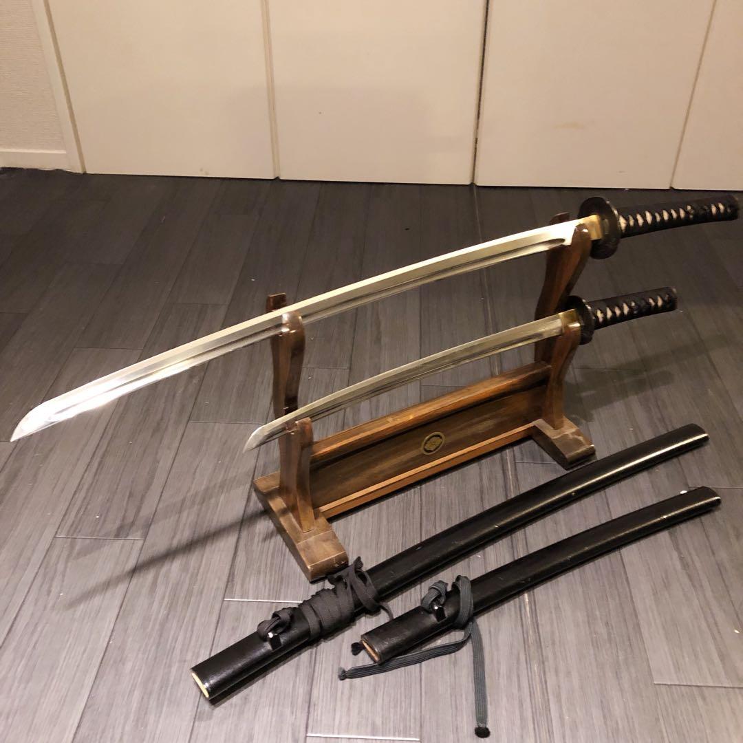 高級模造刀　居合刀　 樋入り刀身　太刀　脇差　大小セット　土佐美術刀剣