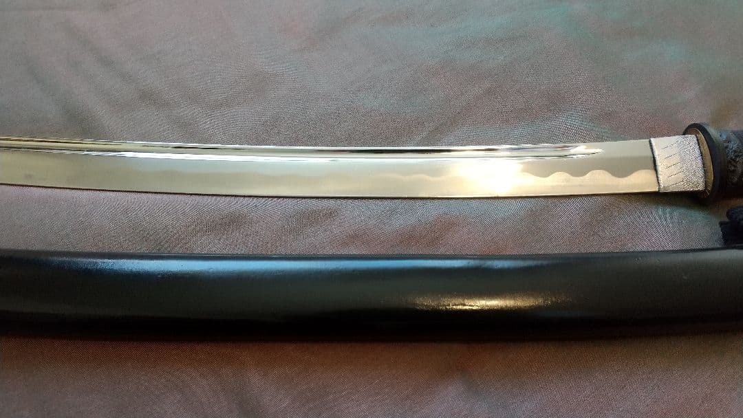 【樋入り互の目刃紋】模造刀 舞踊 模擬刀 拵え 喰出し鍔 刀剣 日本刀 刀