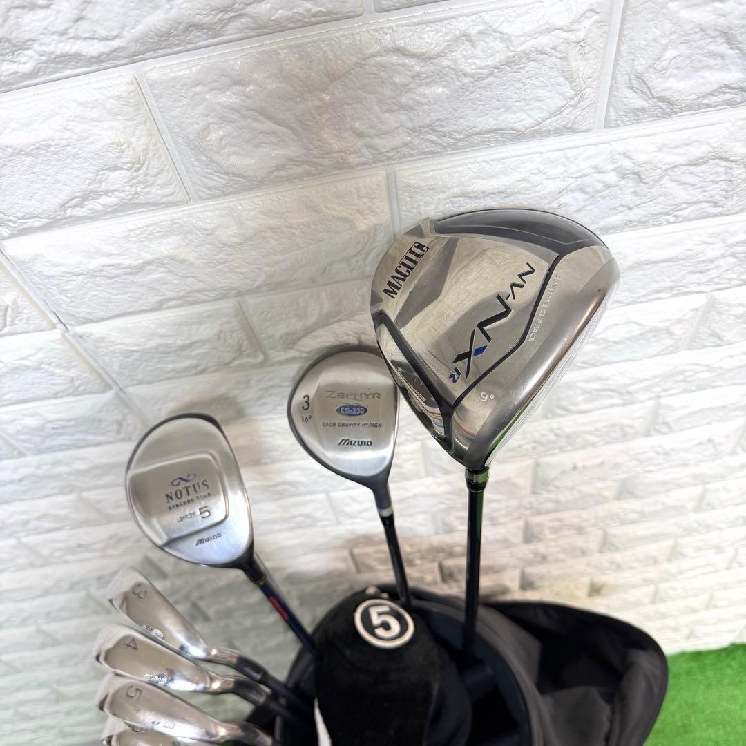 ゴルフセット　初心者応援　Mizuno ラウンド仕様　打感良好　すぐ使える　右打