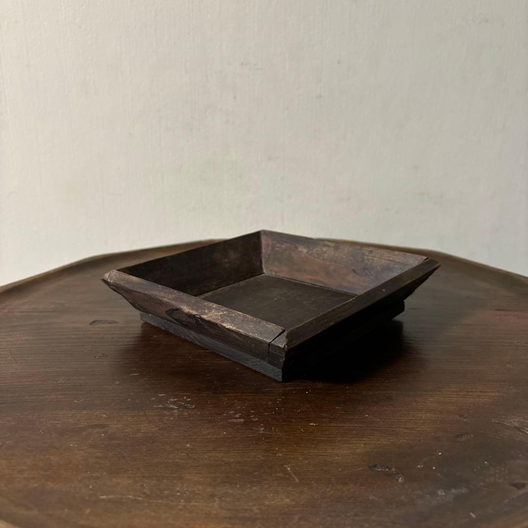 李朝　朝鮮王朝時代　祭祀の器　木皿　1点　⑤アンティーク　韓国骨董　古道具　骨董