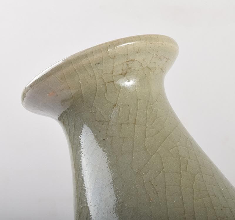 中国　明代　緑釉　嶺果緑瓶　花瓶　C　Ｒ5090