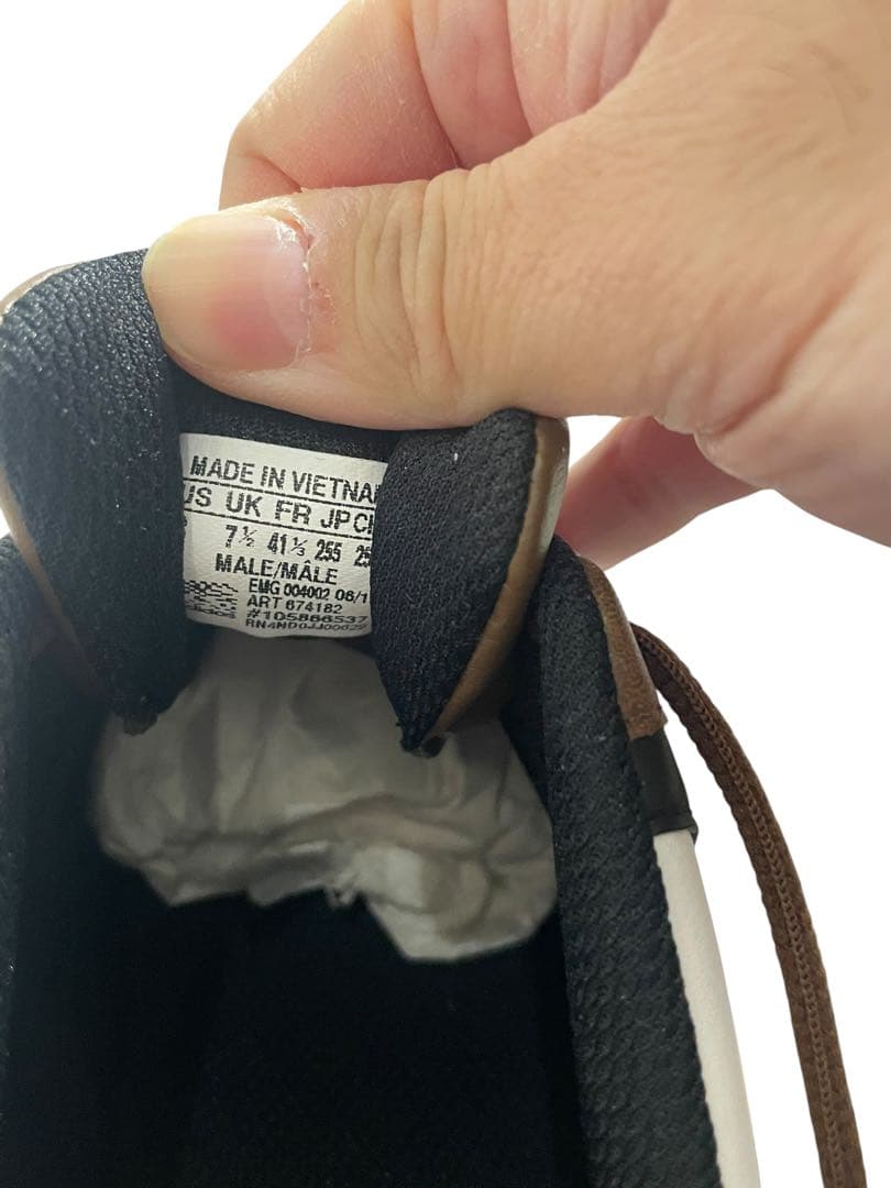 【美品】adidas ゴルフシューズ ホワイト/ブラウン 新品タグ付き