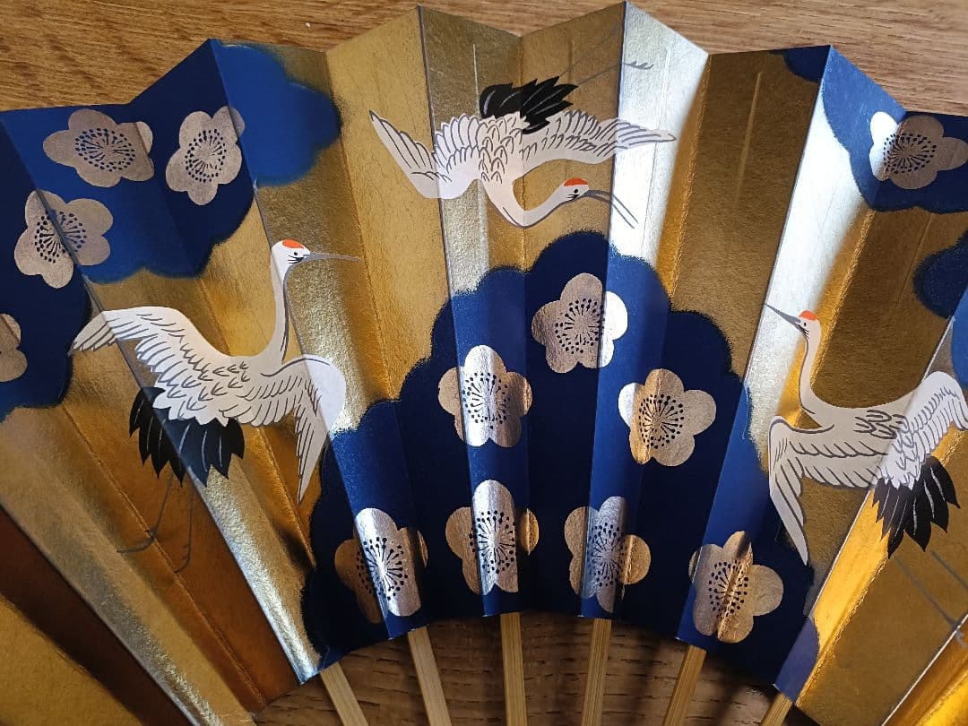 仕舞扇と扇子袋のセット　京都十松屋福井扇舗