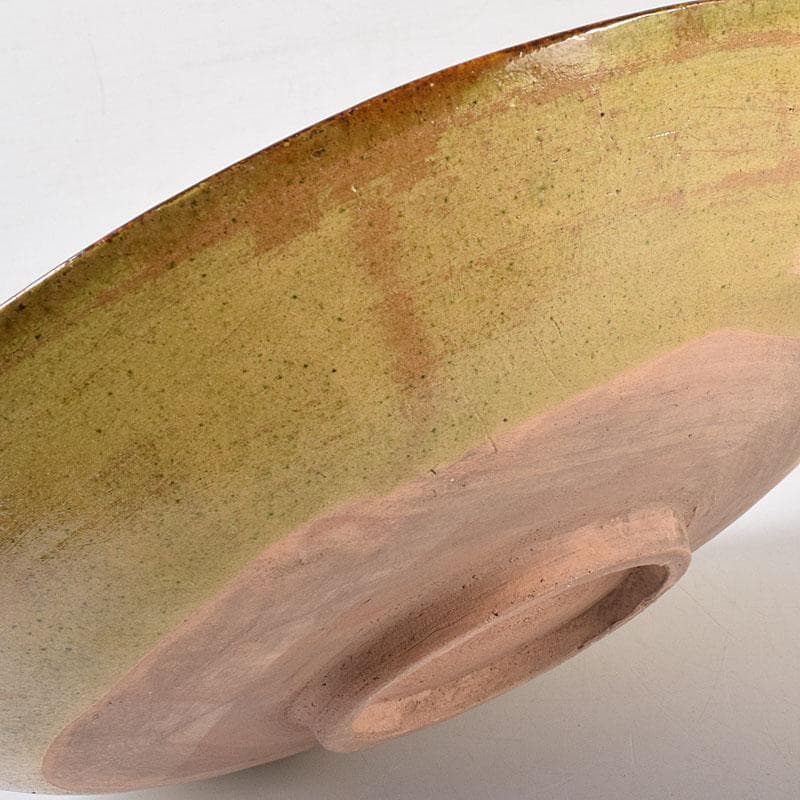 中国　唐三彩　花文　大皿　飾皿　直径約31㎝　V　R8014C