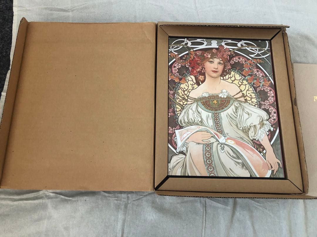 アルフォンス・ミュシャ 画集　額装版３案付 豪華大型　外装カバー付　希少本