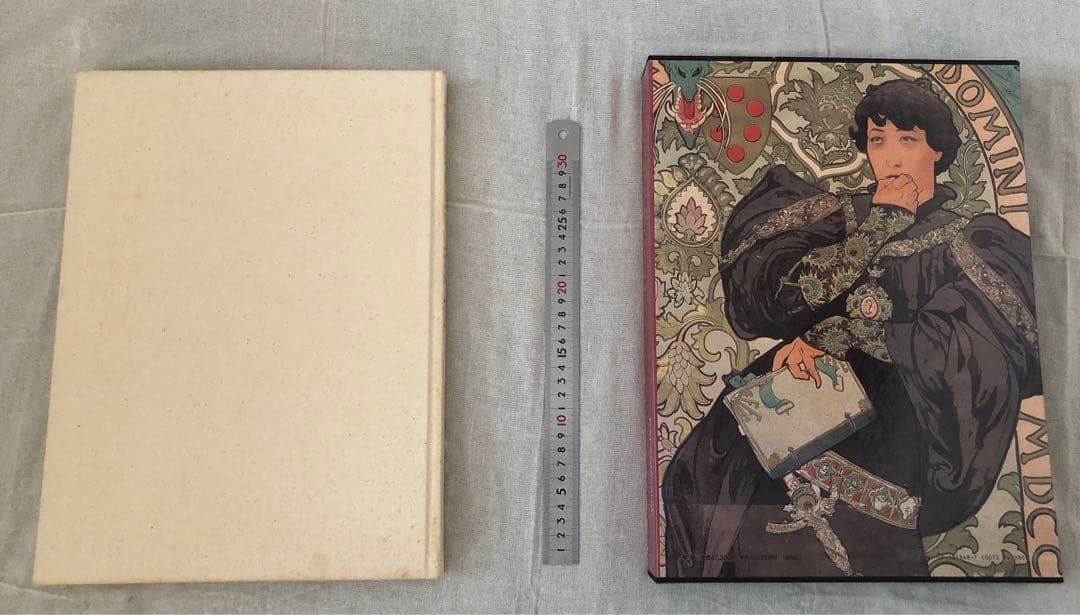 アルフォンス・ミュシャ 画集　額装版３案付 豪華大型　外装カバー付　希少本